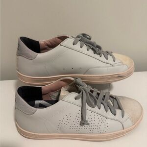 P448 White and Pink Sneakers